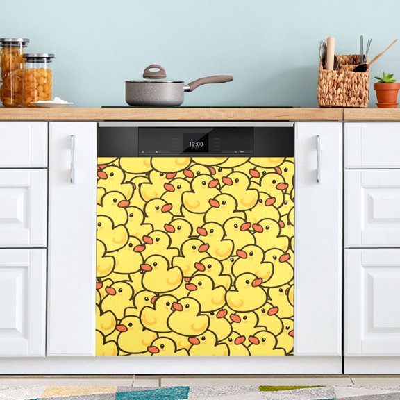 Duck Dishwasher Magnet Cover Reuseable Refrigerator Magnet Cover Decal Kitchen Fridge Microwave Stickers Hoilday Party Decor 23 x 26 inch