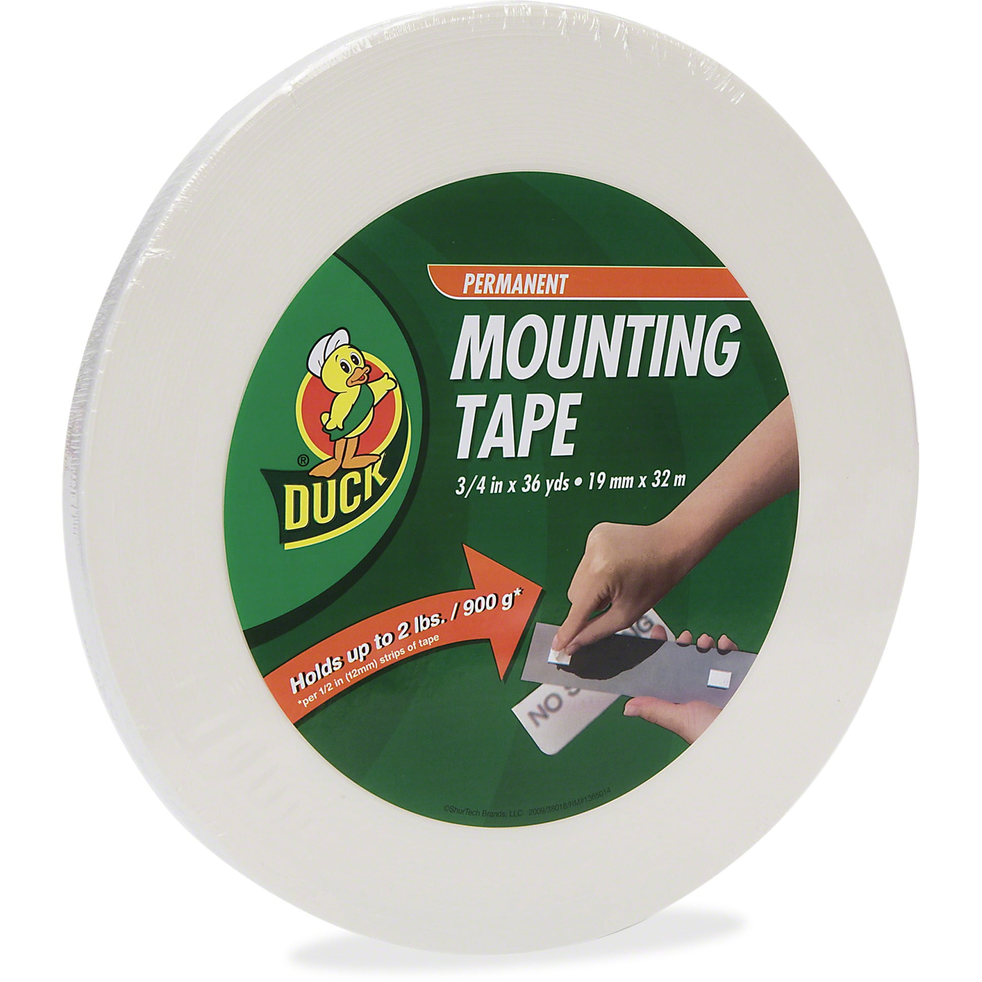 Duck Doublesided Foam Mounting Tape, 1 Per Roll, White