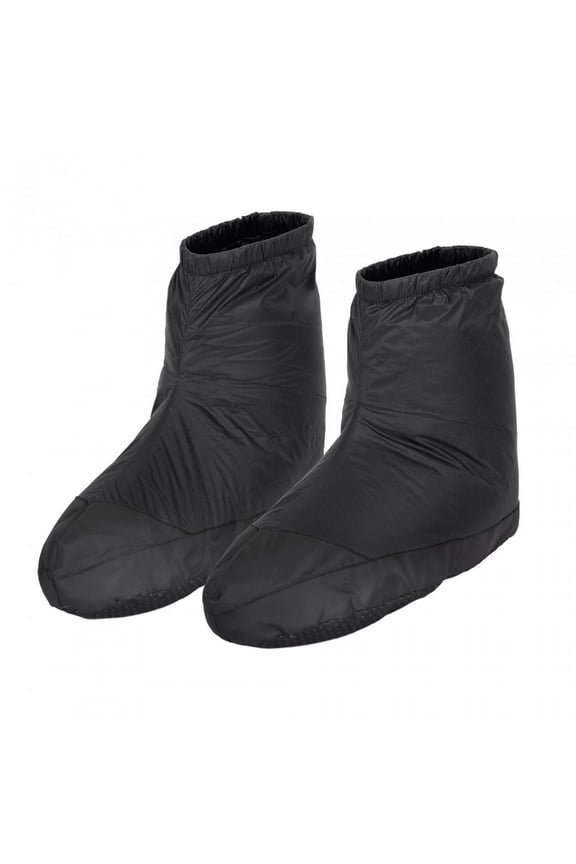 Duck Down Booties Duck Down Slipper Boots Soft Portable Thermal Down Slippers for Camping Bed Sleeping Bag Accessories Black Color L