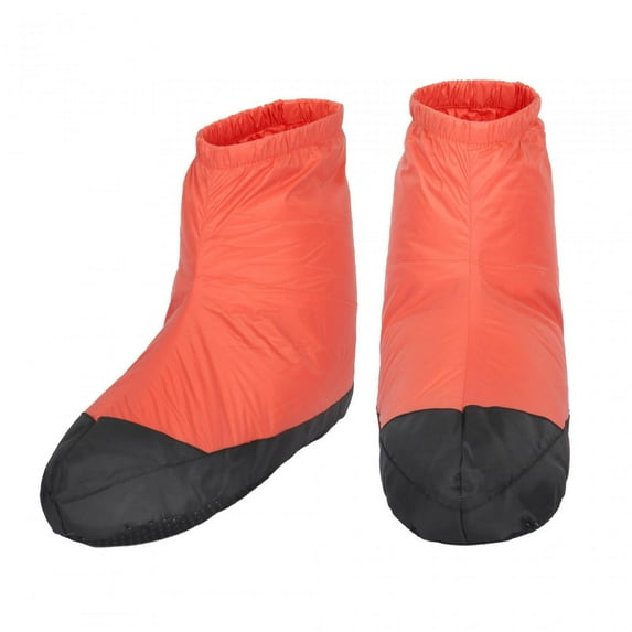 Duck Down Booties Duck Down Slipper Boots Soft Portable Thermal Down Slippers for Camping Bed Sleeping Bag Accessories Red M
