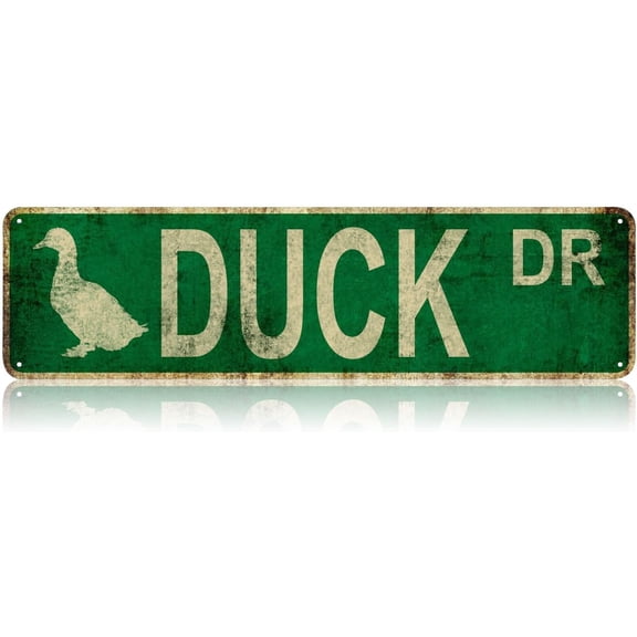 Duck Dr Metal Tin Sign Funny Vintage Slim Street Signs 16 x 4 Inch Wall Art for Home Farmhouse Bar Cafe Garage Indoor Outdoor Decor