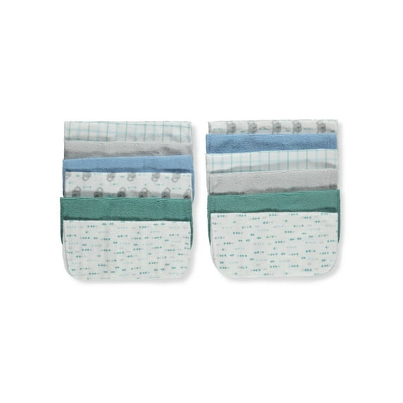 Duck Duck Goose Baby Boys' 12-Pack Washcloths - white/multi, one size