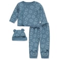 Duck Duck Goose Baby Boys' 3Piece Cap Set Outfit blue/multi, 0 3