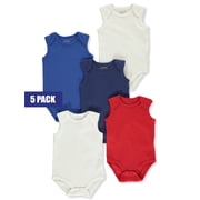 Duck Duck Goose Baby Boys 5-Pack Sleeveless Bodysuits - multi, 6 - 9 months Newborn