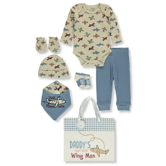 Duck Duck Goose Baby Boys' 8-Piece Layette Gift Set Color: white Size: 3 - 6 months