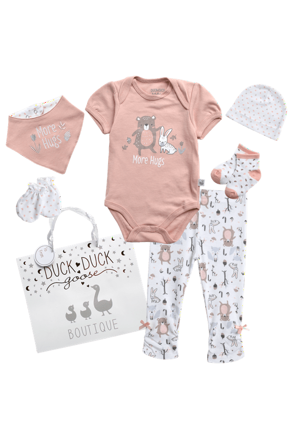Baby Boys and Girls Layette Gift Set - 8 Piece New Born Baby Essentials Set (0-9M)