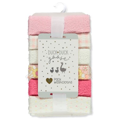 Duck Duck Goose Baby Girls' 12-Pack Washcloths - pink/multi, one size