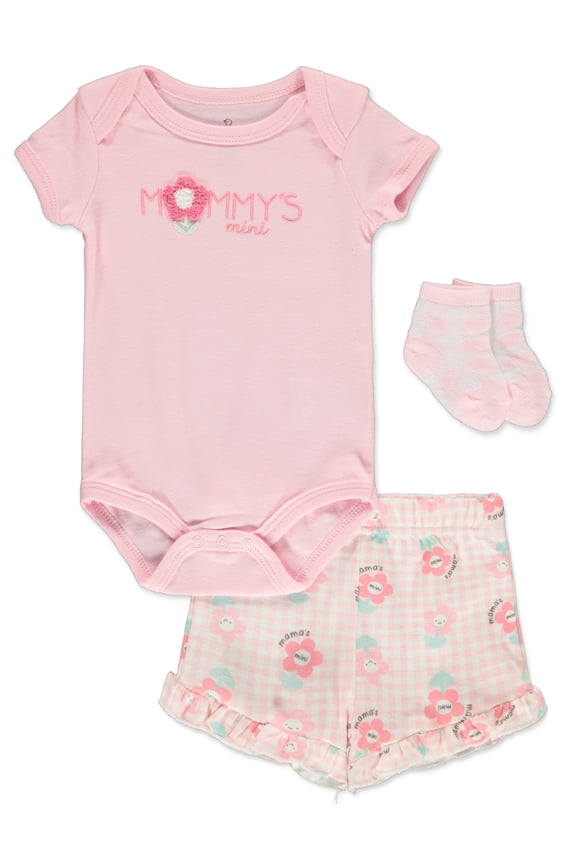 Baby Girls' 3-Piece Socks Set Outfit Color: multi Size: 3 - 6 months