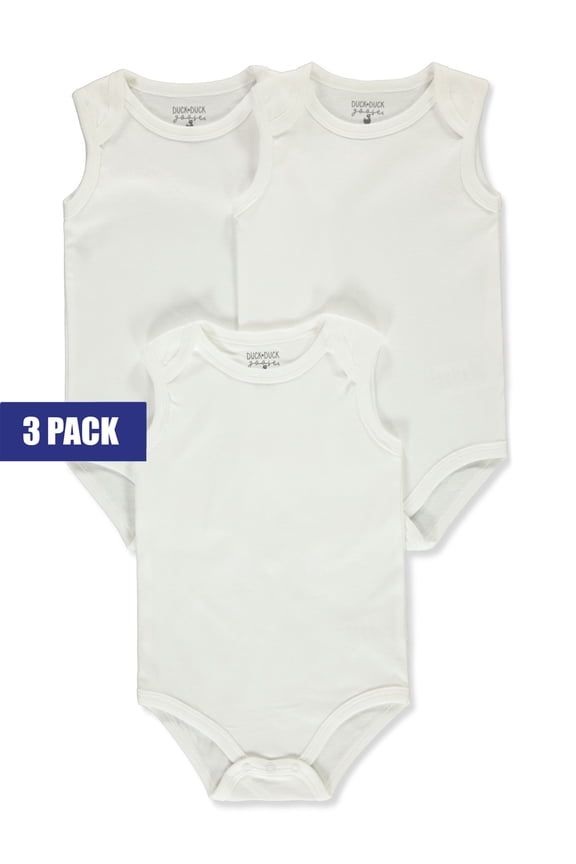 Baby Unisex 3-Pack Sleeveless Bodysuits Color: white Size: 6 - 9 months