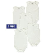 Duck Duck Goose Baby Unisex 5-Pack Sleeveless Bodysuits Color white Size 12 months