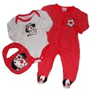 Duck Duck Goose Infant Girls Red & White Polka Dot 3 Piece Outfit 3-6 Mo