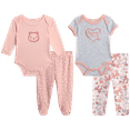 thumbnail image 1 of Duck Duck Goose Newborn Baby Girl's Layette Outfit Set - 4 Piece Baby Girls Cotton Clothing Set (0-9M), 1 of 7