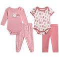 thumbnail image 1 of Duck Duck Goose Newborn Baby Girl's Layette Outfit Set - 4 Piece Baby Girls Cotton Clothing Set (0-9M), 1 of 7