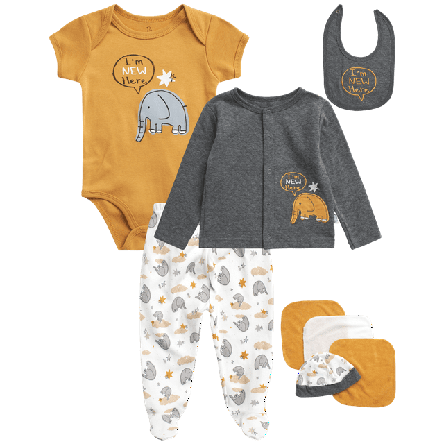 Duck Duck Goose Newborn Baby Boy's Take Me Home Layette Gift Set - 8