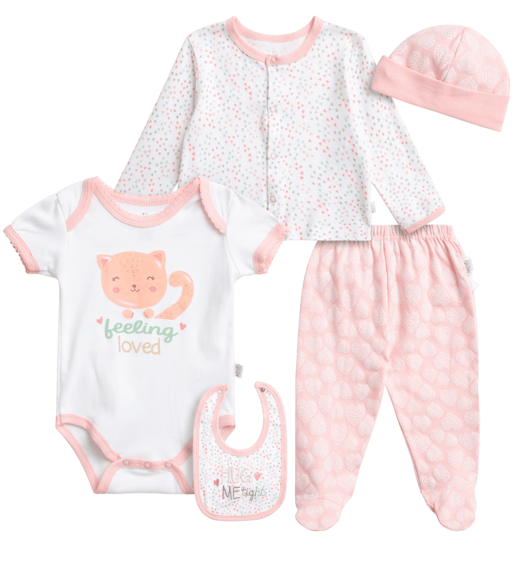 Duck Duck Goose Newborn Baby Girls' Take Me Home Layette Gift Set - 6 ...