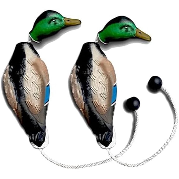 Duck Dummy Bumper 2 Pieces Waterfowl Hunting Dog Training Tool for Retrievers, Realistic Mallard Design, Scent-Injectable$$Other