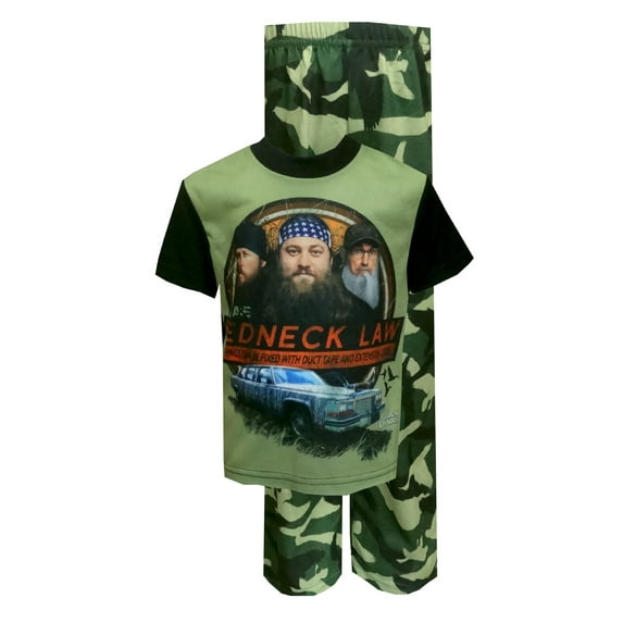 Duck Dynasty Boys Duck Dynasty Red Neck Law Pajamas (6)