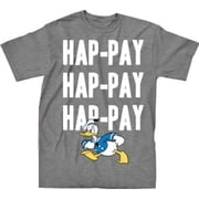 Duck Dynasty Donald Duck Hap-Pay Adult Heather Gray T-Shirt