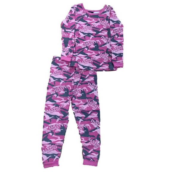 Duck Dynasty Girls Pink Camo Long Johns Thermal Underwear Base Layer Set 4