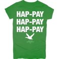 thumbnail image 1 of Duck Dynasty Phil Robertson Hap-pay Hap-pay Hap-pay Juniors Kelly Green T-Shirt, 1 of 1
