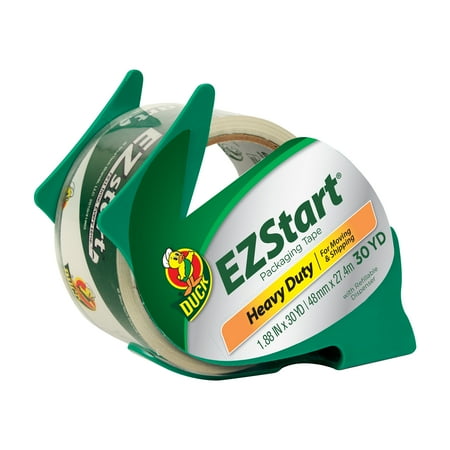 Duck EZ Start Packing Tape with Dispenser, 1.88in x 30 yd, Clear