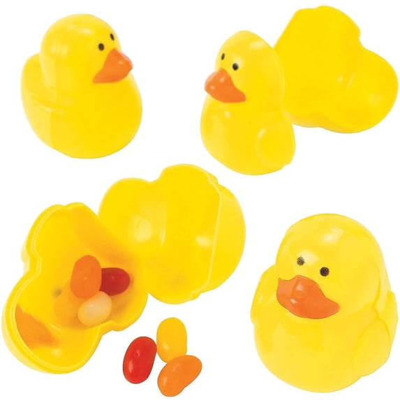 Fun Express Duck Easter Eggs Plastic 12 Count 3 Inch