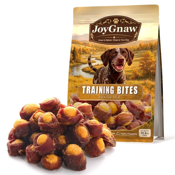 JoyGnaw Duck Wrapped Egg Yolk Dog Treats, Nutritious Chewy Treats for All Dogs, 11 oz