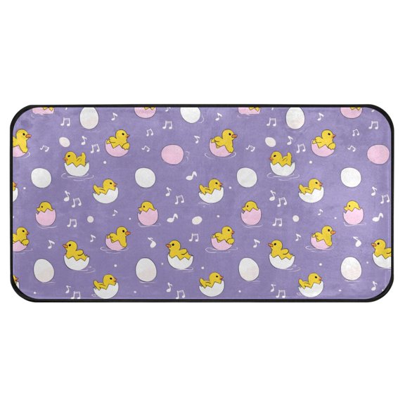 Duck Eggshell Pattern Kitchen Runner Rug 39x20 in Non Slip Absorbent Cushioned Laundry Bathroom