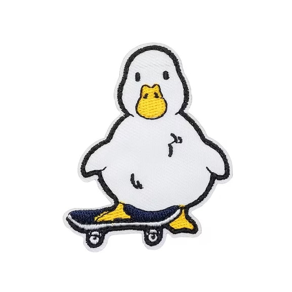 Duck Embroidery Hot Melt Adhesive Patch Sticker - Decorative Iron-On Cloth Sticker for Clothing, Shoes, Hats, and Backpacks