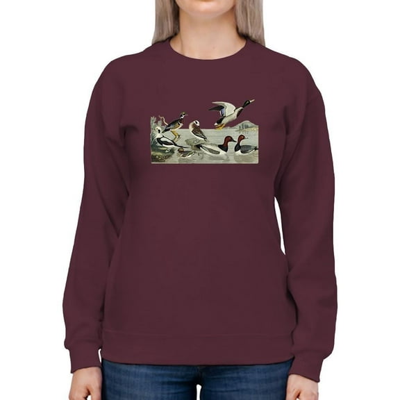 Duck Family Sweatshirt Women -Alexander Wilson Designs, Female 4X-Large