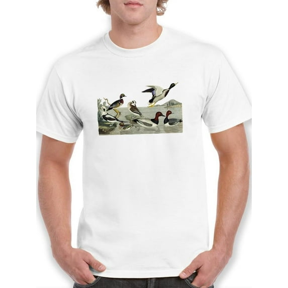 Duck Family T-Shirt Men -Alexander Wilson Designs, Male Small