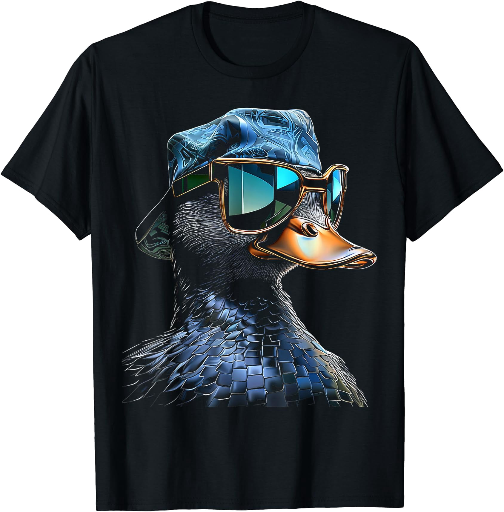 Duck Fanatsy Pixel Animal Art Motif Duck T-Shirt - Walmart.com