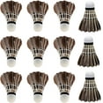 thumbnail image 1 of Duck Feather Badminton,Bexikou 12 Pcs Shuttlecocks Set with High Stability and Durability,High Speed Badminton Balls for Outdoor Sports Entertainment Training(Black), 1 of 6