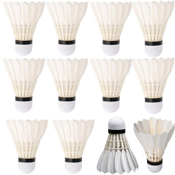 Duck Feather Badminton Shuttlecocks,Bexikou 12 Pack Hight Speed Training Badminton Balls with High Stability and Durability for Indoor Outdoor Sports Activities