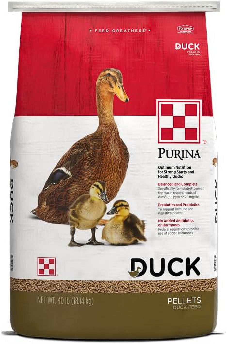 Purina Duck Feed Pellets, Niacin for Ducks, Duck Food for Wild Ducks