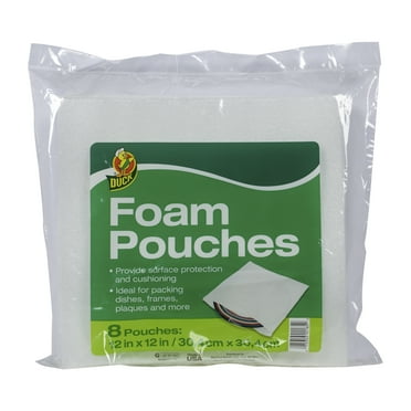 Duck Foam Pouches, 12 in. x 12 in., White, 8 Pack