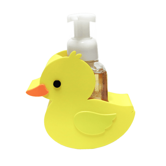 Duck Foaming Soap Holder for Bathroom or Kitchen Countertop Cute Yellow Duck Soap Dispenser Stand