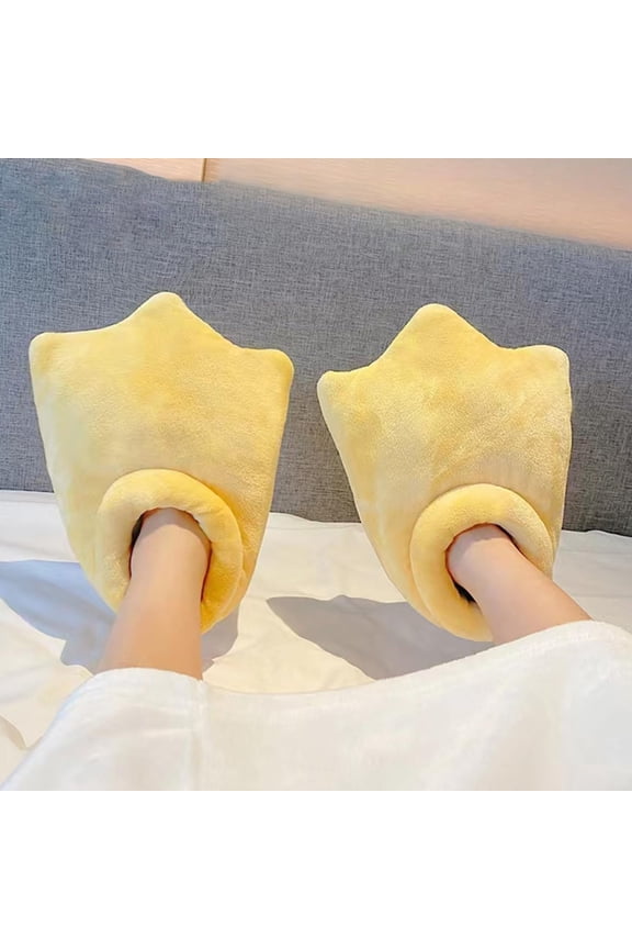 Duck Footprint Slippers | Quirky Animal Claw Footwear | Fluffy Plush Duck Slippers for Winter, Cartoon Claw Paw Design Perfect for Carnival Parties for Both Women and Men