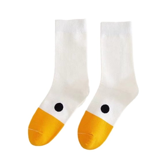 Duck Gifts Socks for Women,Funny Duck Patterned Socks Funny Goose Head Socks Creative Cute Animal Socks,Print Socks Comfy Cute Mid Tube Socks Women's Stockings Hosiery