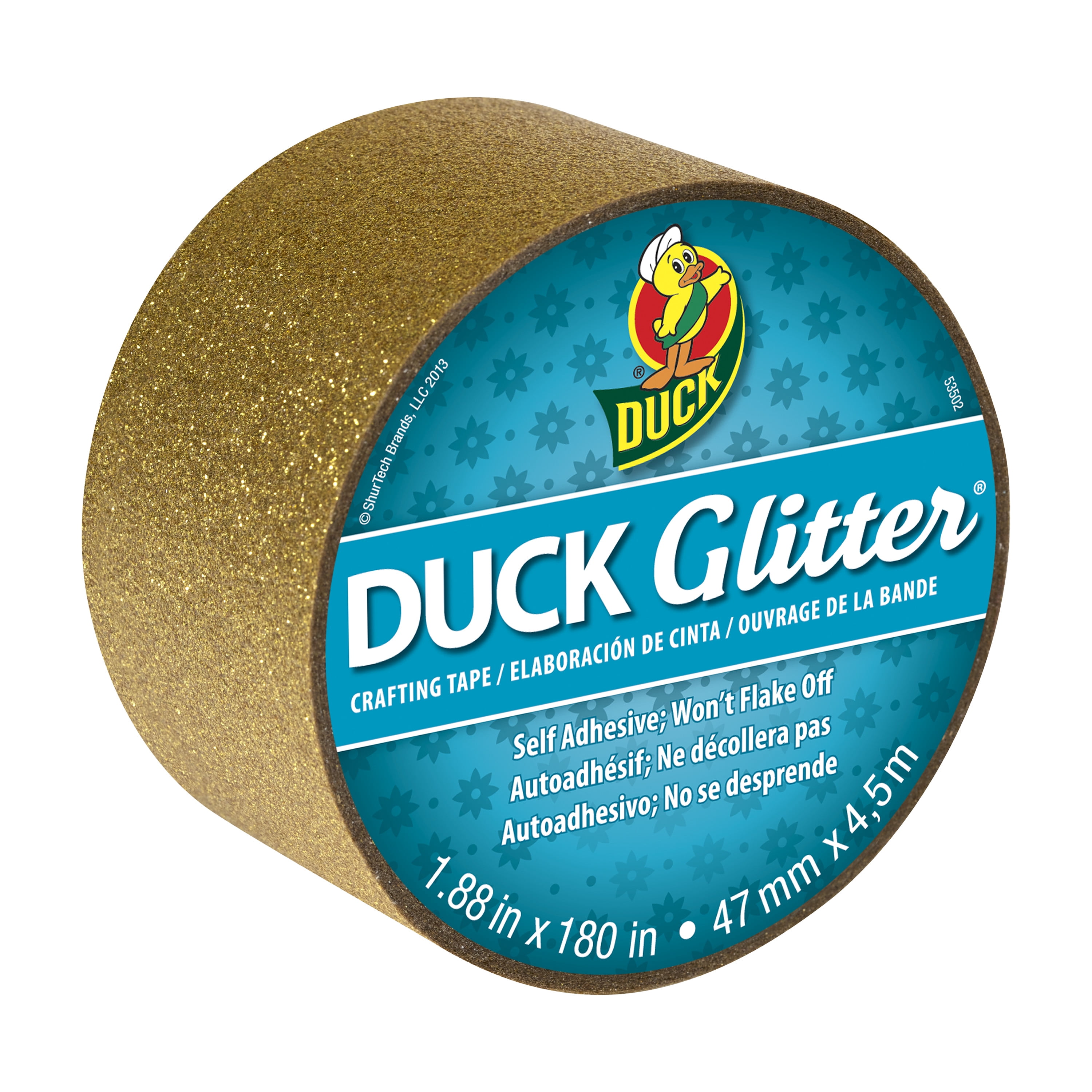 Duck Glitter Crafting Tape - Gold, 5 Yards 