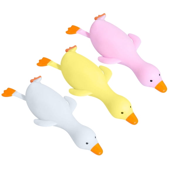 Duck Goose Pinch Toy Squeeze Stress Relief Figurine For Fun Desk Decor, Plastic