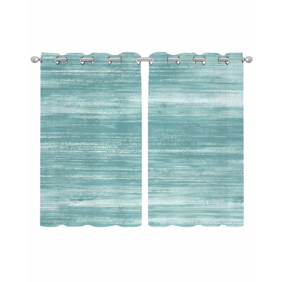 Duck Green Sheer Curtains 54 Inch Length 2 Panels Set for Living Room/Bedroom, Vintage Modern Abstract Art Ombre Kitchen Curtains Grommet Semi-Sheer Curtains Drapes Voile Window Treatments 42"x54"x2