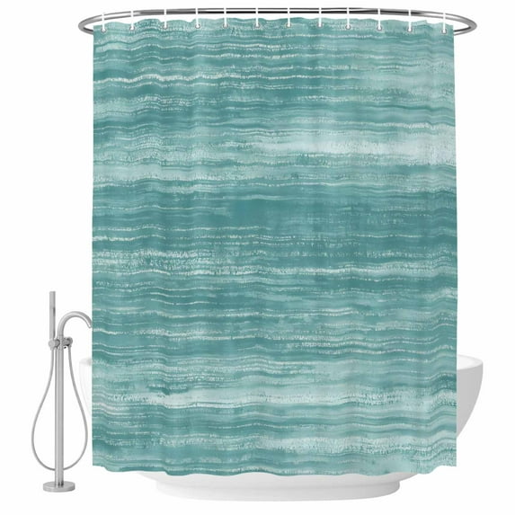 Duck Green Shower Curtain, Waterproof Shower Curtains for Bathroom, Vintage Modern Abstract Art Ombre Washable Fabric Bathtub Curtain Set Bath Decor with 12 Hooks 72"x78"