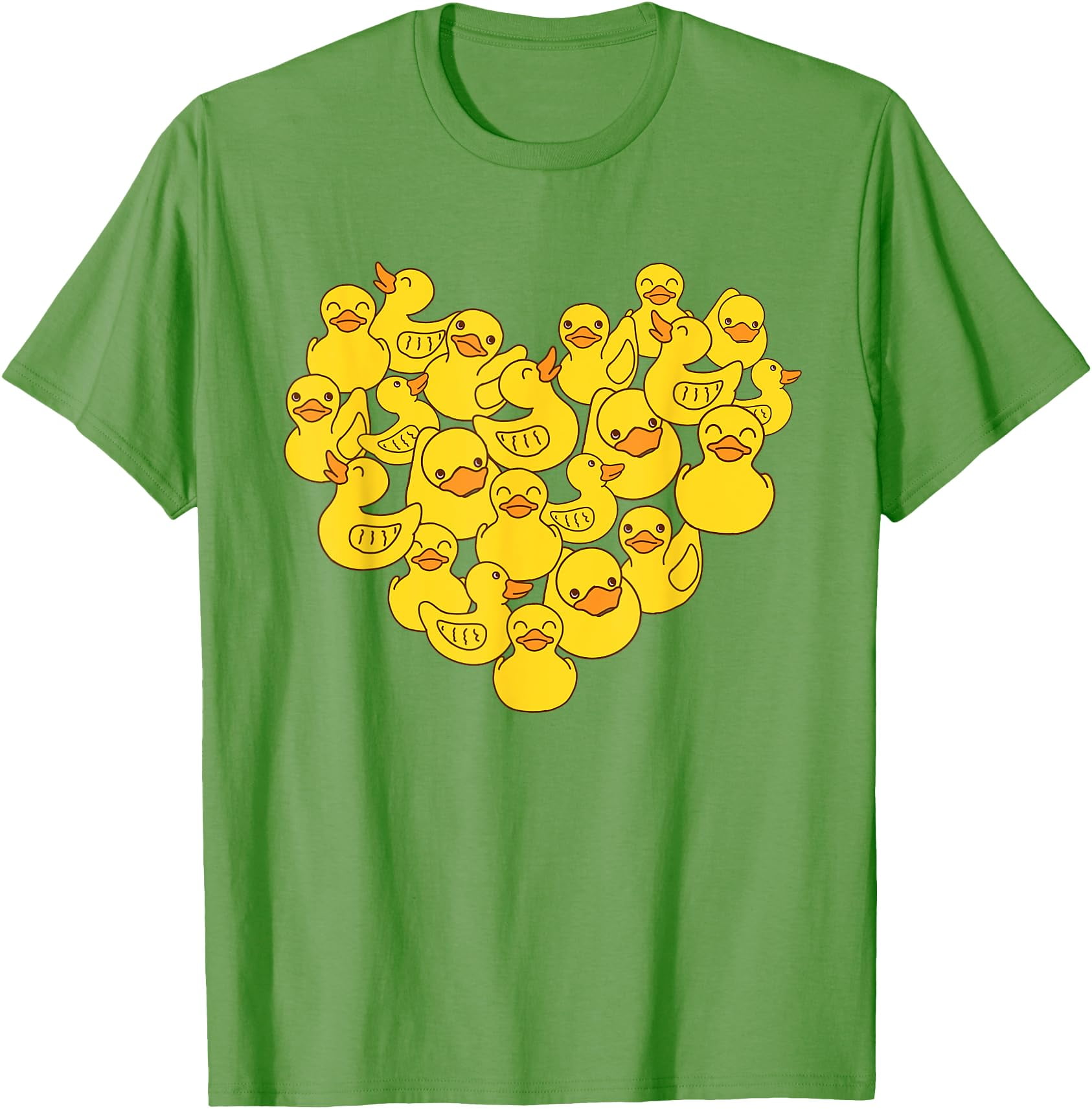 Duck Heart Symbol Love Softstyle Unisex TShirt,Lime Color,Size 4T