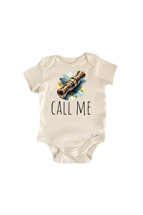 Duck Hunt Call Me Newborn Baby Bodysuit