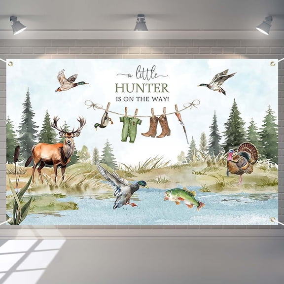 Duck Hunting Baby Shower Pretty Backdrop Mallard Duck Hunter Clothes Baby Shower Photography Backdrop A Little Hunter is On The Way Party Decorations Photo Booth Props
