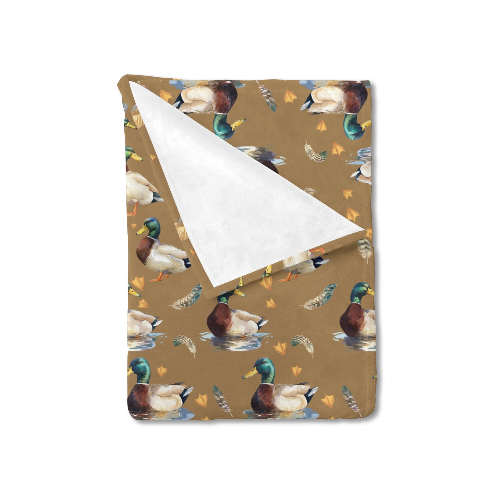 Duck Hunting Blanket for Boy Girl Wild Ducks Feathers Reeds Flannel ...