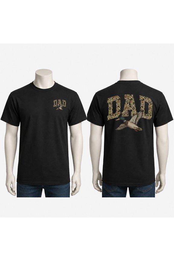 Duck Hunting Dad T-Shirt, Camo Graphic Unisex Classic Fit Tee