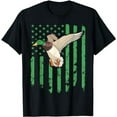 thumbnail image 1 of Duck Hunting Green American Flag Waterfowl Hunter T-Shirt, 1 of 5
