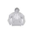 thumbnail image 1 of Duck Hunting Hoodie, If It Flies It Dies, Duck Hunting Gift, Waterfowl Hunting, Gift For Duck Hunter, Hunting Gift, Waterfowl Hoodie, Grey (White Text), LARGE, 1 of 1